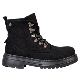 SHELOVET Laced Trappers black SHELOVET Laced Trappers black
