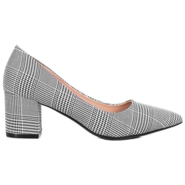 Seastar Checked Pumps white black