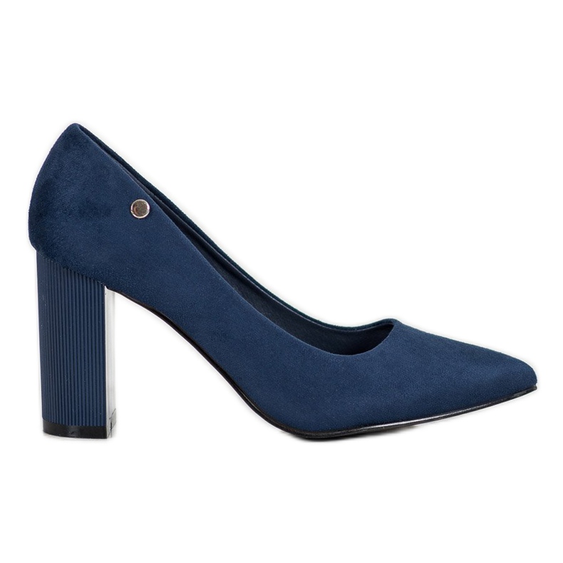 Goodin Suede Pumps On A Pillar blue Goodin Suede Pumps On A Pillar blue
