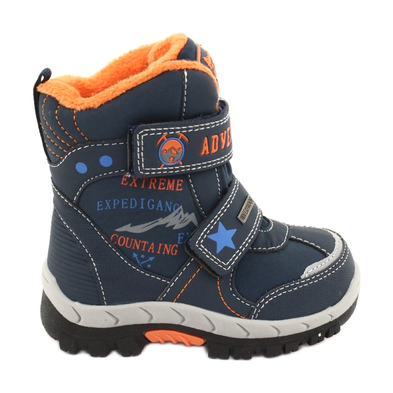 American Club American boots with navy blue RL35 membrane orange