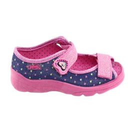 Befado children's shoes 969X143 navy blue pink