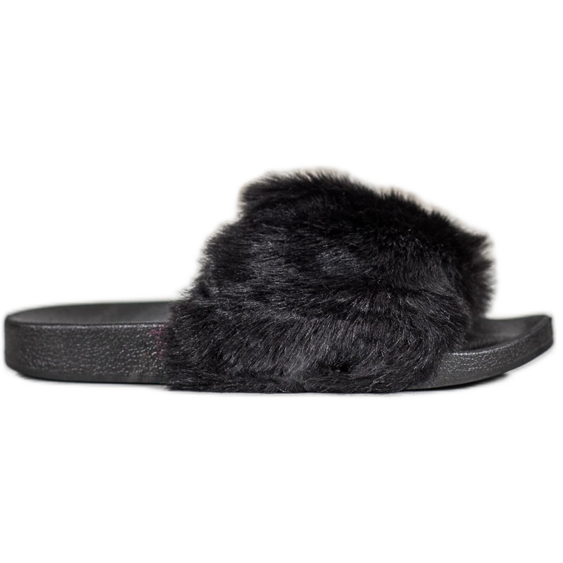 Bona Slippers With Fur black