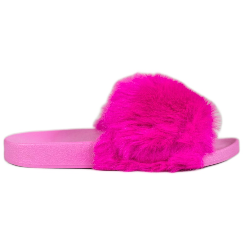 Bona Slippers With Fur pink