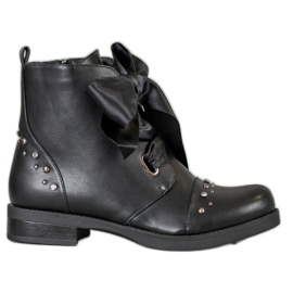 Bestelle Ribbon-tied boots black