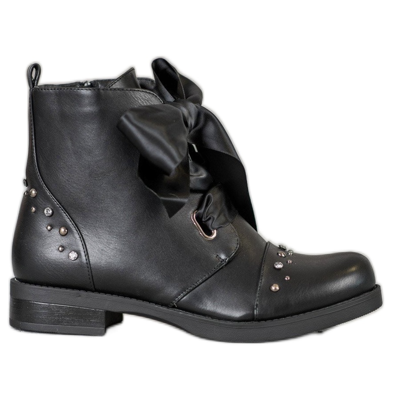 Bestelle Ribbon-tied boots black