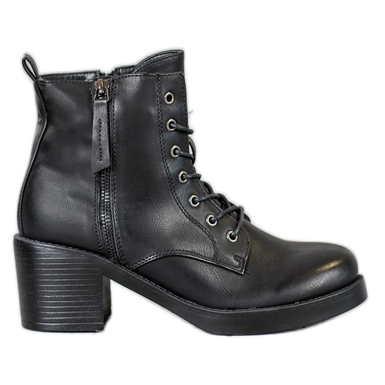 SHELOVET Lace-up Ankle Boots black