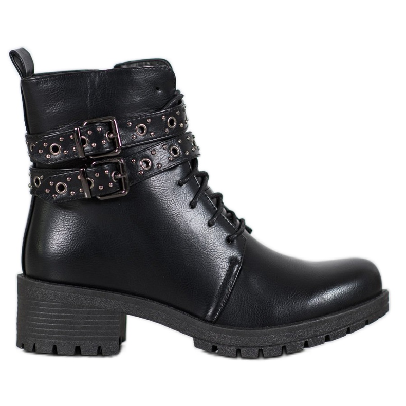 SHELOVET Lace-up Workers black