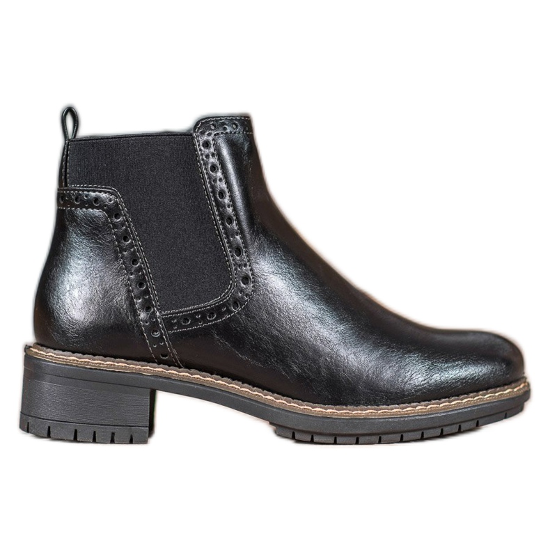 Filippo Black Eco Leather Booties