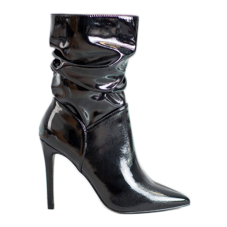 Seastar Lacquered boots on a high heel black
