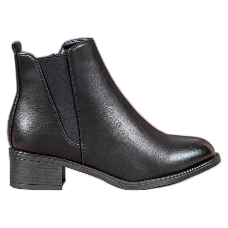 Ideal Shoes Classic boots with an elastic band black
