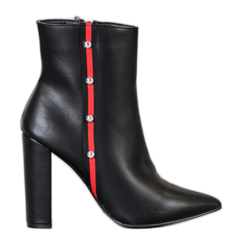 Seastar High boots with a decorative belt black