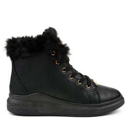 Black insulated sneakers TL135-1