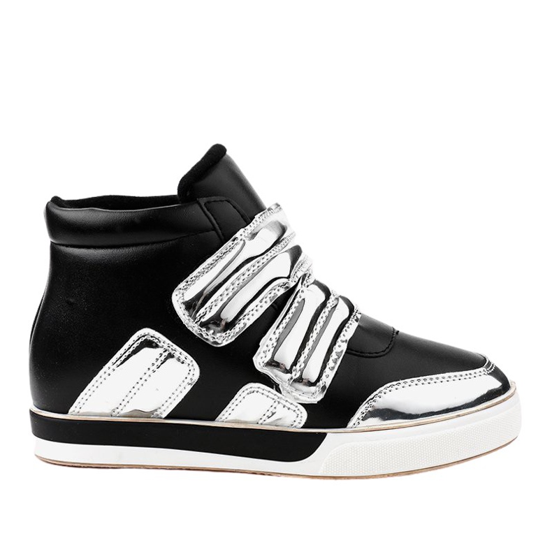 Black insulated sneakers on the wedge GF-ZM26
