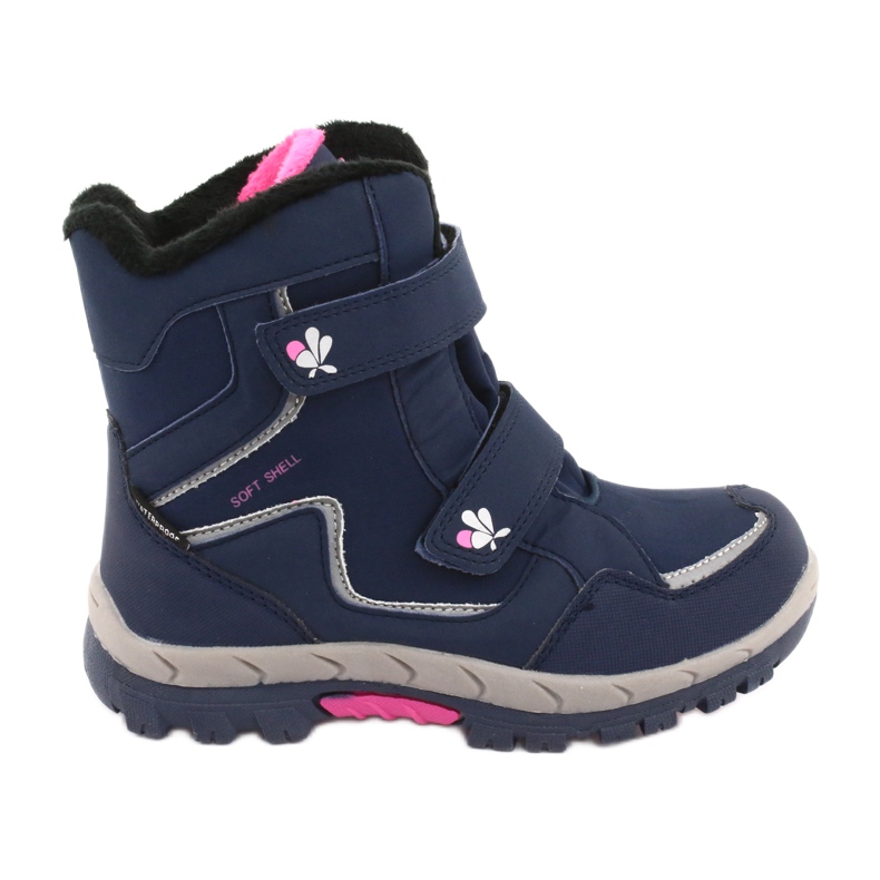 American Club American HL26 membrane boots navy blue pink