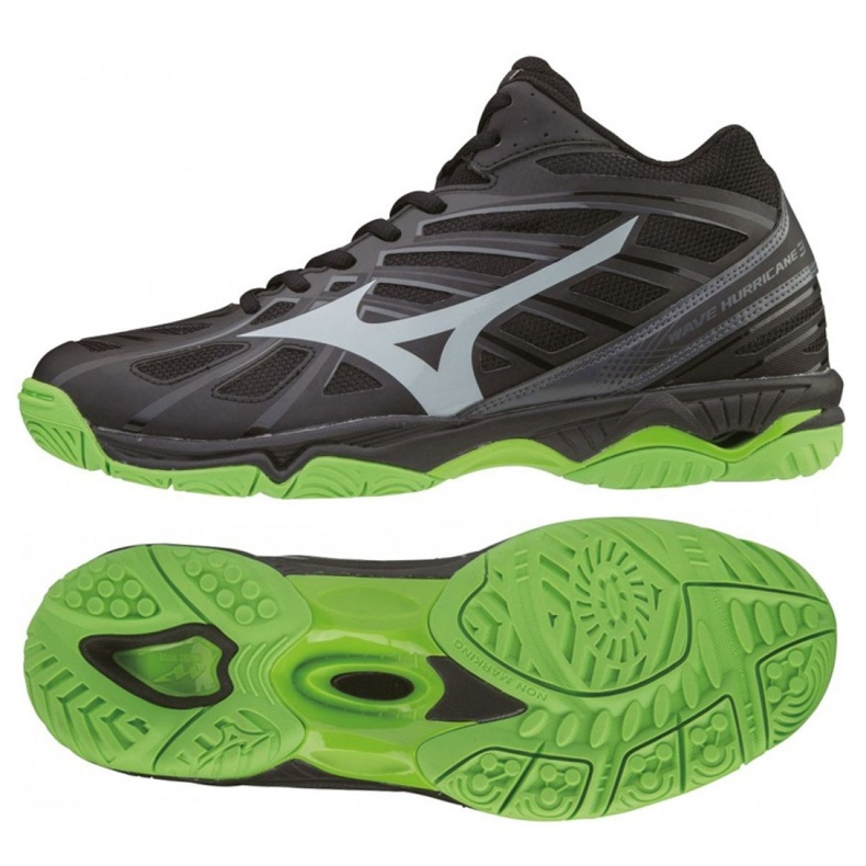 Mizuno Wave Hurricane 3 Mid M V1GA174537 black black