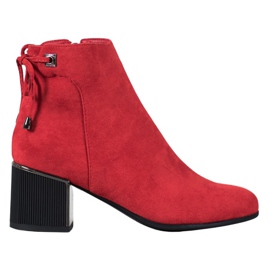 Goodin Red Suede Booties