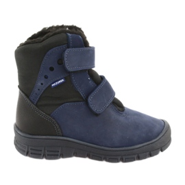 Mazurek Leather boots with a membrane 1351 navy blue/black membrane