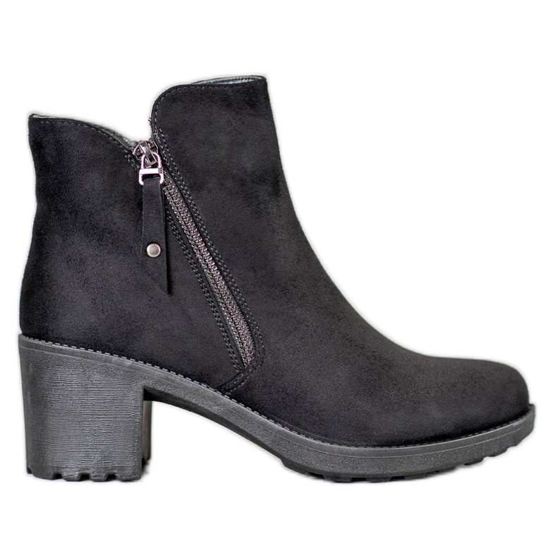 Diamantique Casual boots on a post black