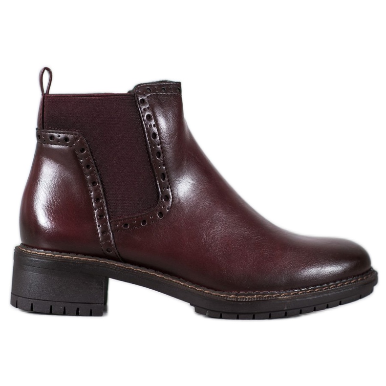 Filippo Maroon boots with eco leather red