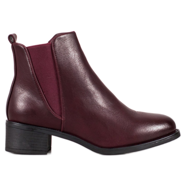 Ideal Shoes Classic boots with an elastic band red