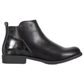 J. Star Flat Heel Boots black