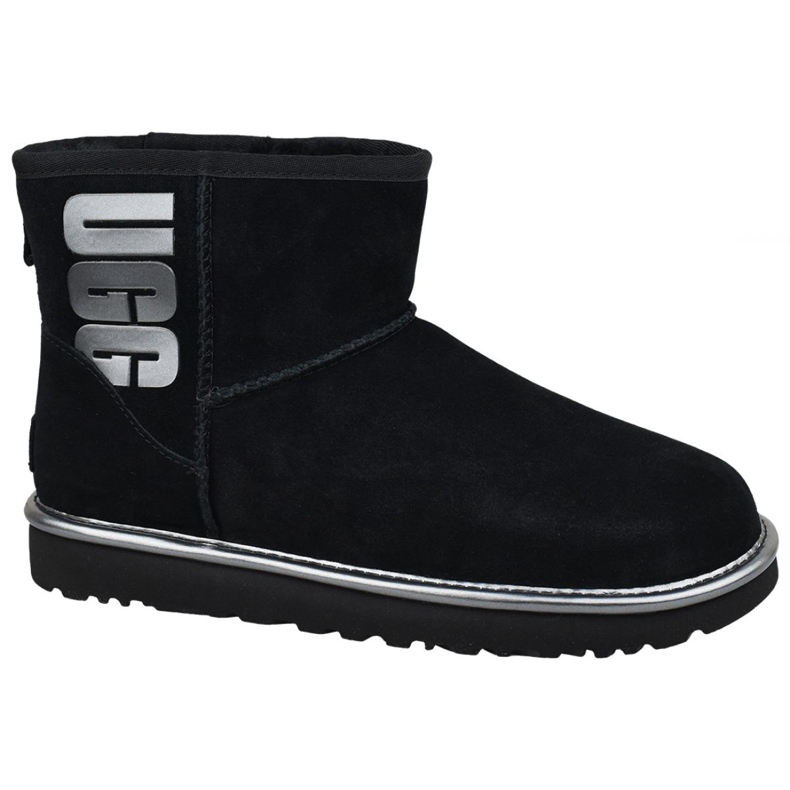 Ugg Classic Mini Ugg Rubber Logo W 1110087-BMT Shoes black