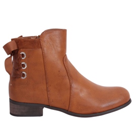 Flat women's boots camel 1184-PA Camel brown