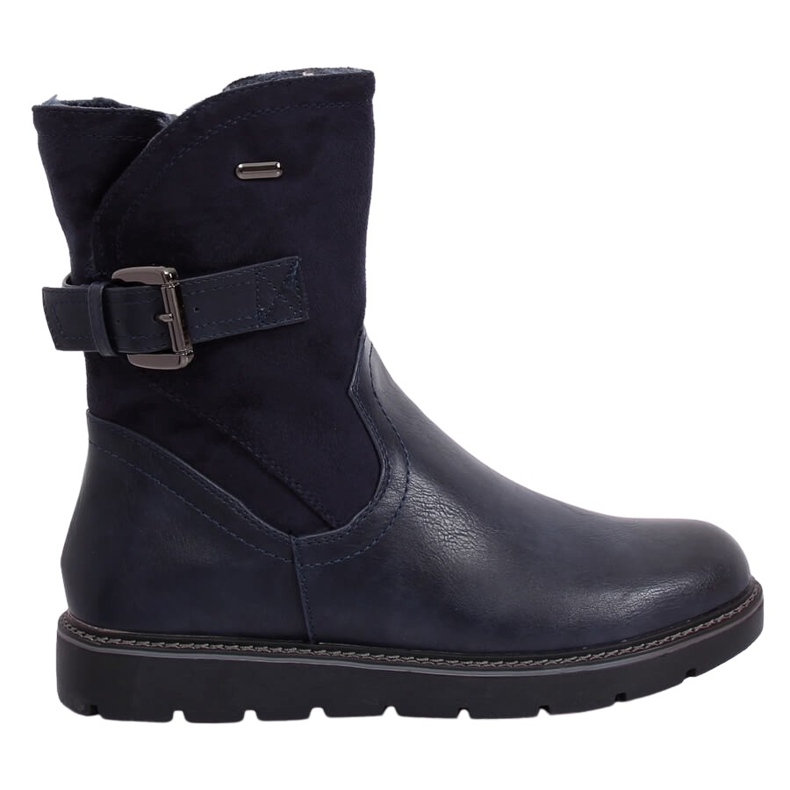 Black insulated boots BM-9063 Black