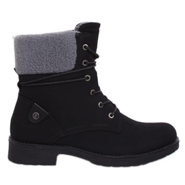 Black lace-up boots K-9926 Black