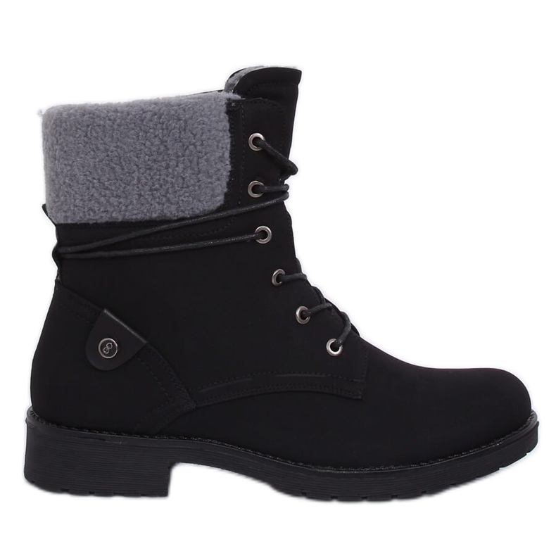 Black lace-up boots K-9926 Black