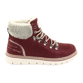 MCKEY 1072 winter lace-up boots brown multicolored grey