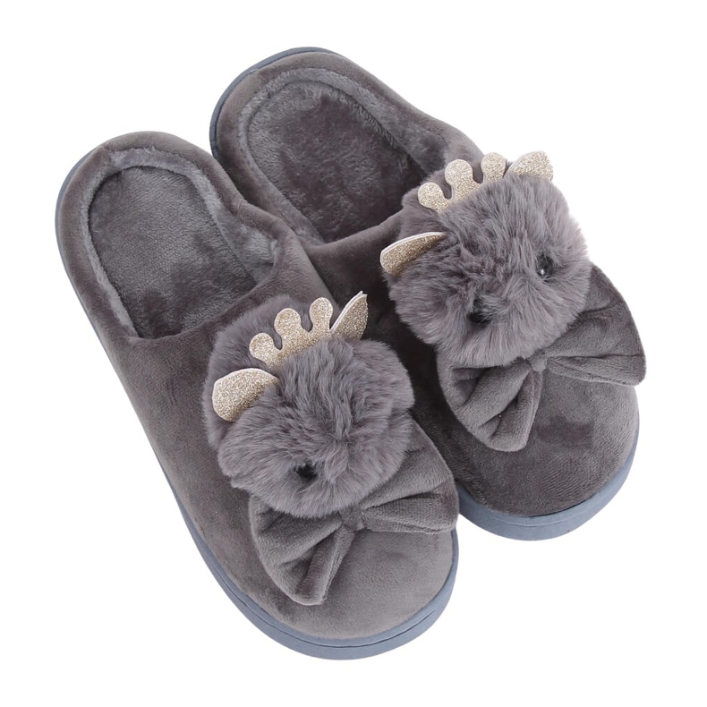 Gray women's gray slippers DD112 Gray grey