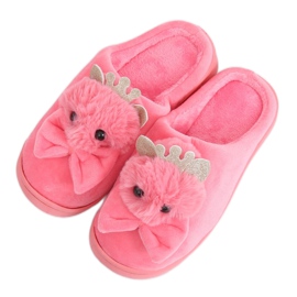Women's slippers dark pink DD112 Red