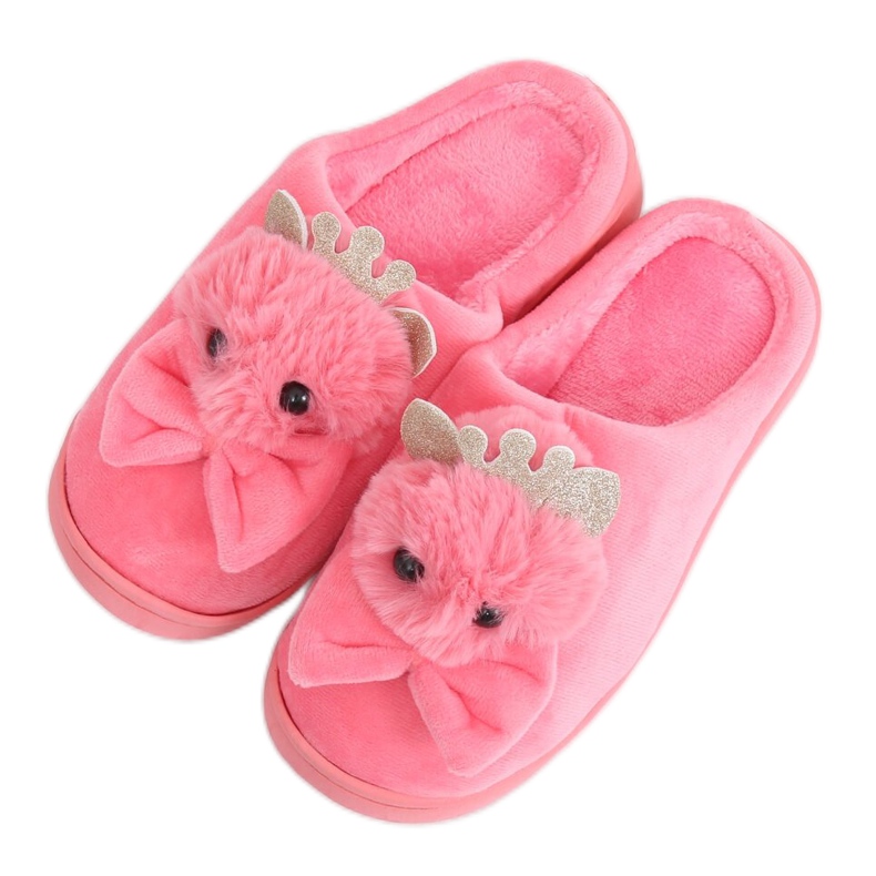 Women's slippers dark pink DD112 Red