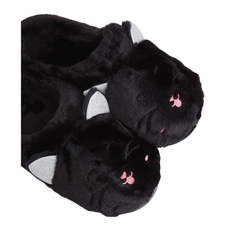 Black women's black slippers MA16 Black
