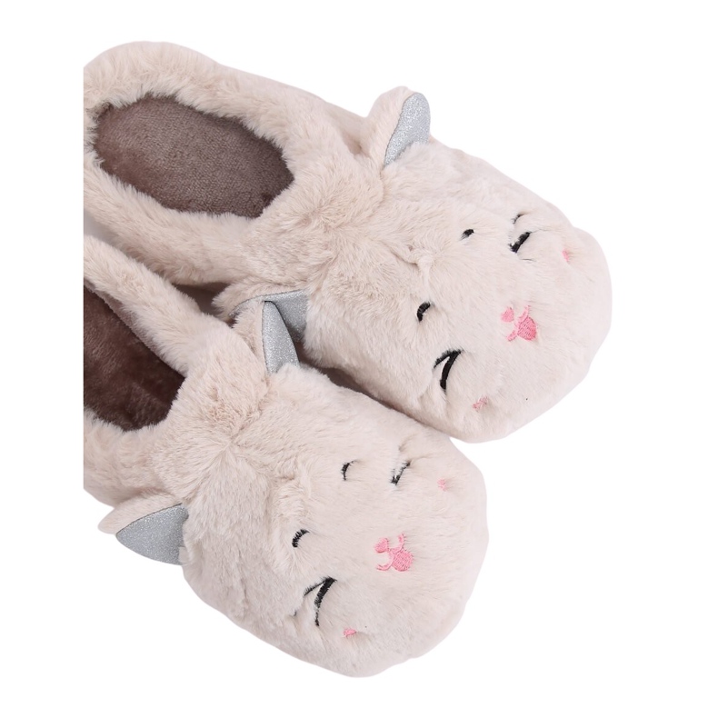 Women's beige slippers MA16 Milk White