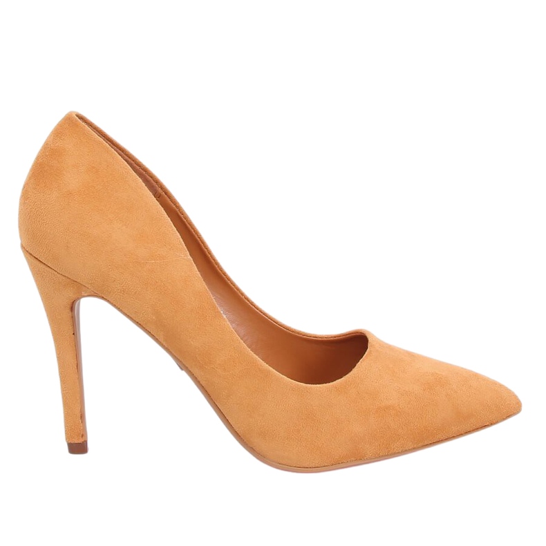 Pumps on a suede camel GG-70 Camel yellow