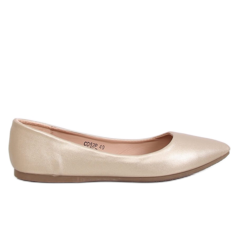 Ballerinas almond toes gold CD52P Gold golden