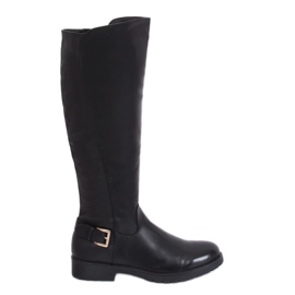 Riding boots on a thick black liner G3372A Black