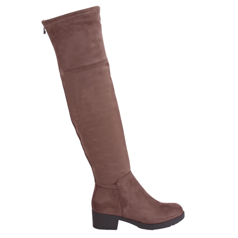 Women's riding boots beige-brown 0-207 Khaki