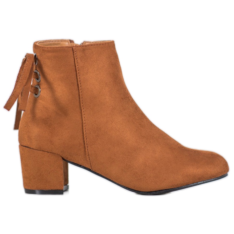 Forever Folie Suede Booties With A Bow brown