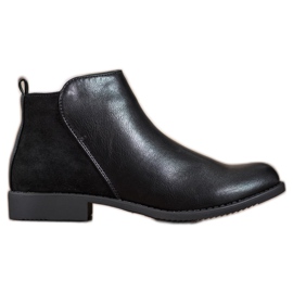 J. Star Flat Heel Boots black