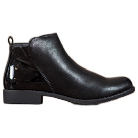 J. Star Flat Heel Boots black