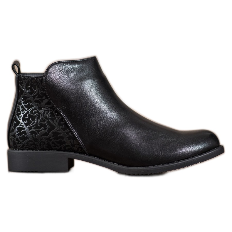 J. Star Flat Heel Boots black
