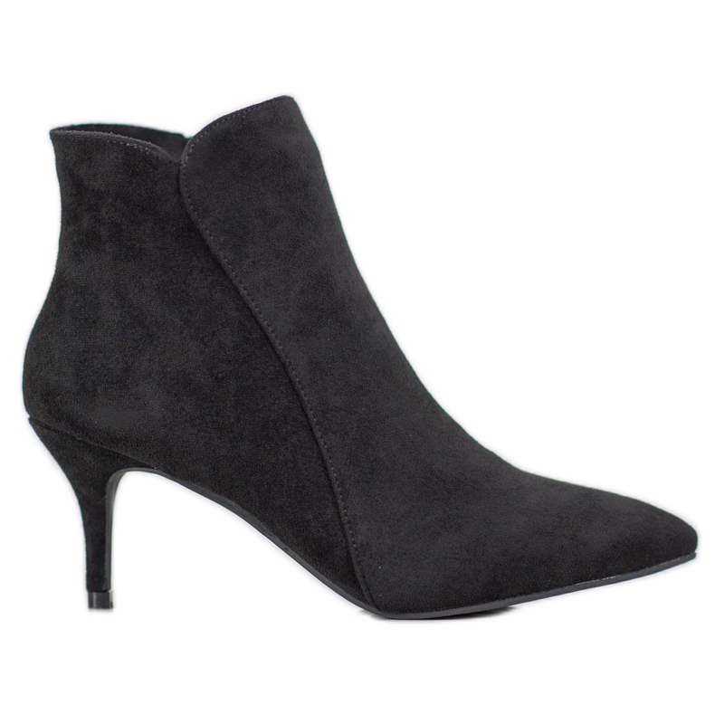 Kylie Suede Booties On A High Heel black