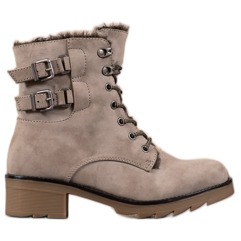 Sergio Leone Warm lace-up boots brown