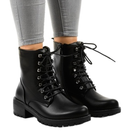 Black insulated military boots K-9922