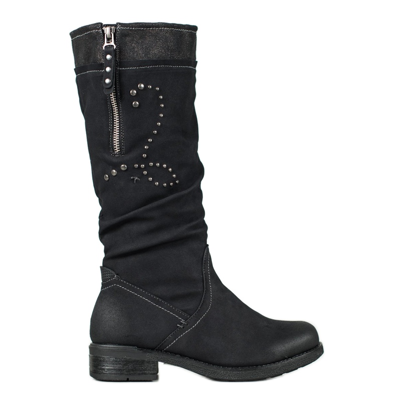 SHELOVET Flat boots black