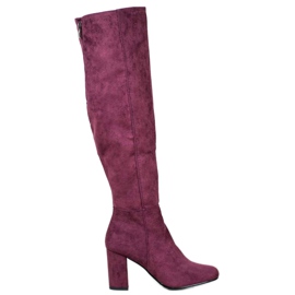 Goodin Suede boots purple