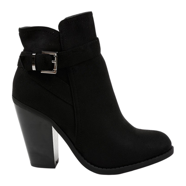 Black suede ankle boots on the H306 post